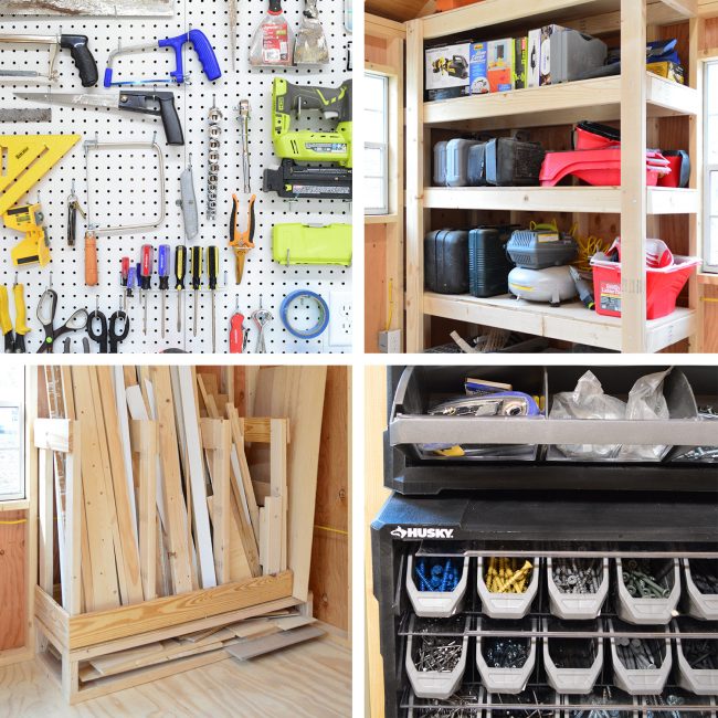 shed storage ideas four projec gird