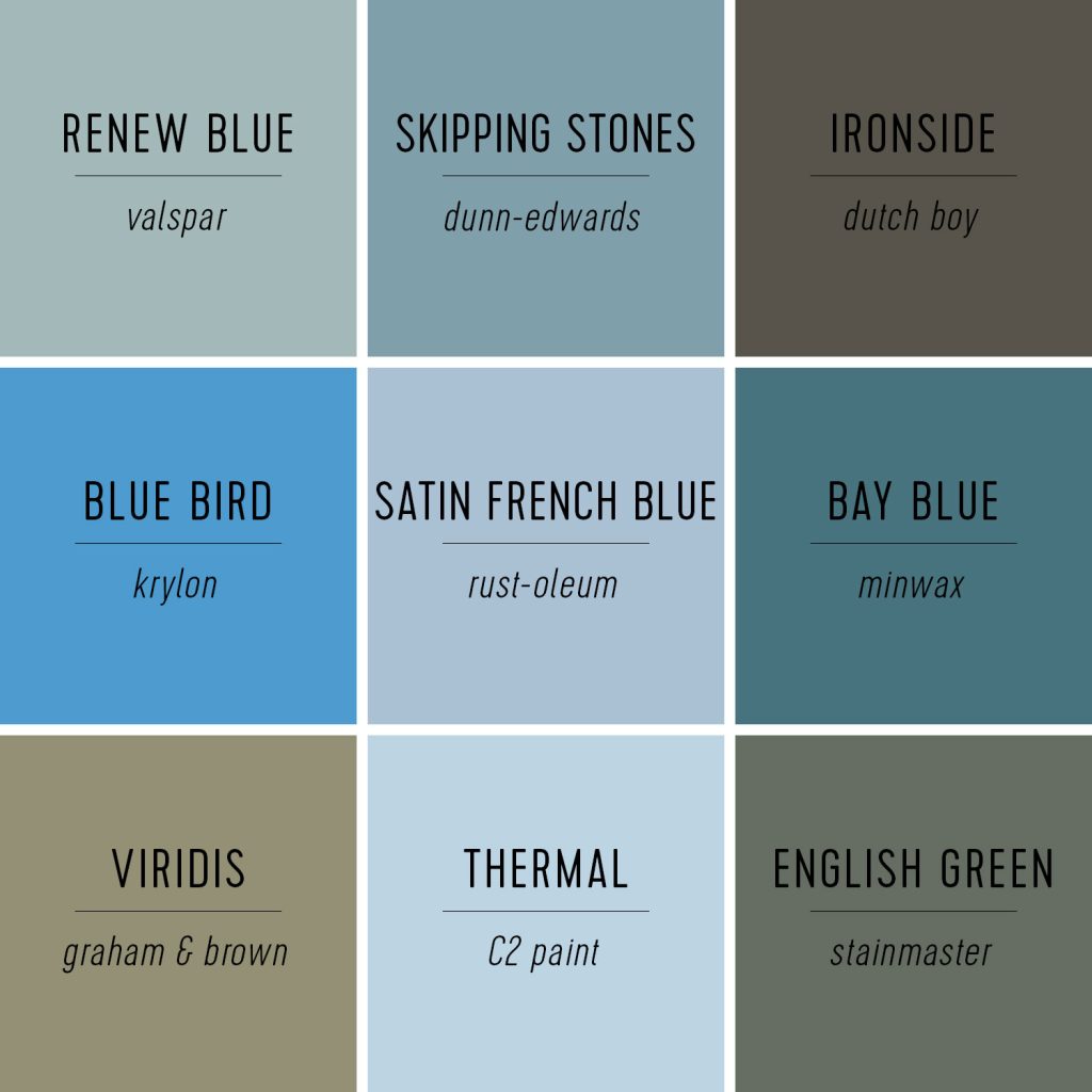 Grid of Small Paint Brand Color Of The Year Selections