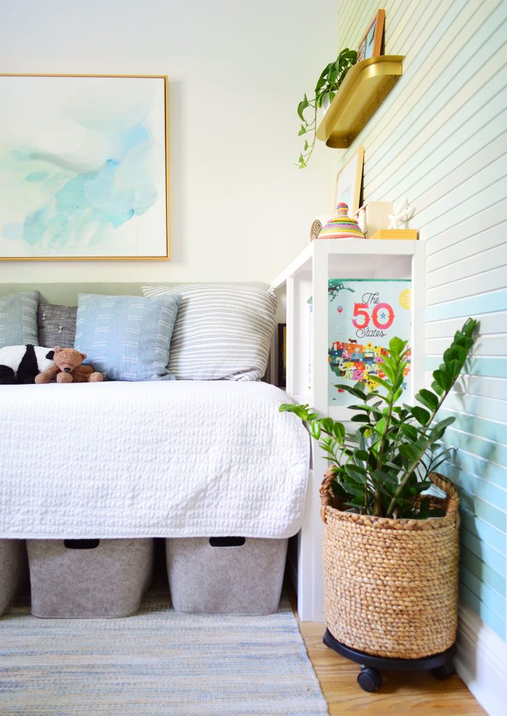 Boys Bedroom With Built In Underbed Storage With Baskets