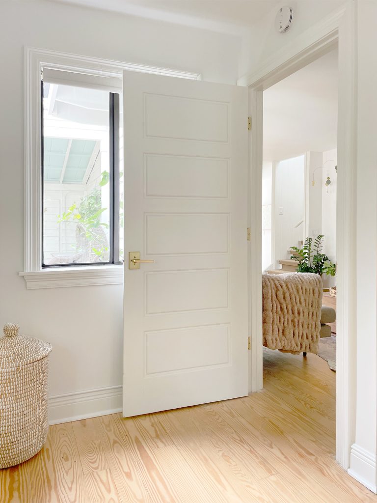 Door Open To Hide Cord Management Of Smart Roller Blind Shade