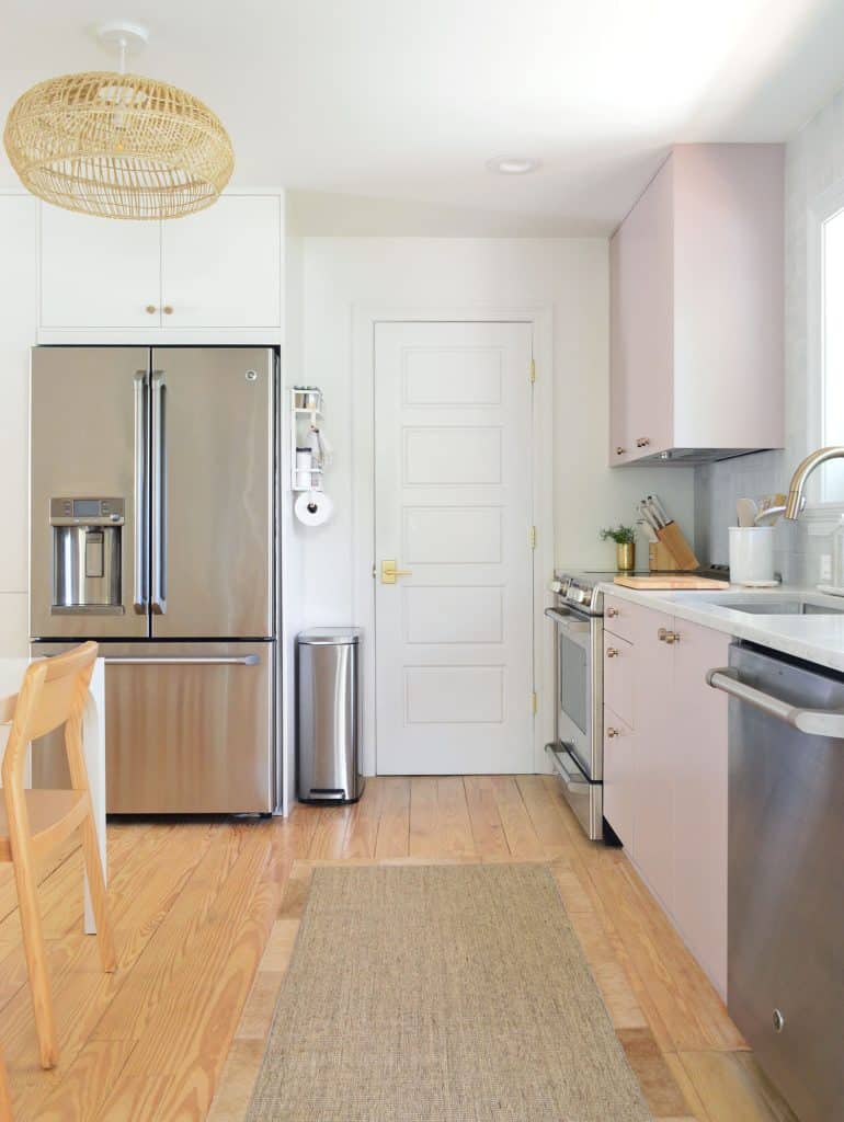 Two Toned Ikea Kitchen Cabinets With Stainless Appliances